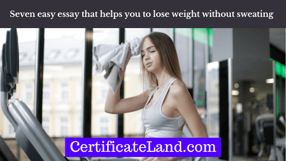 lose weight without sweating